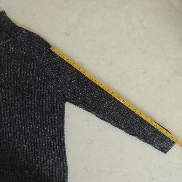 Vintage Pelican Cove mockneck cotton blend ribbed sweater top Large flecked - Picture 14 of 15